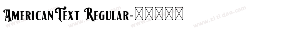 AmericanText Regular字体转换